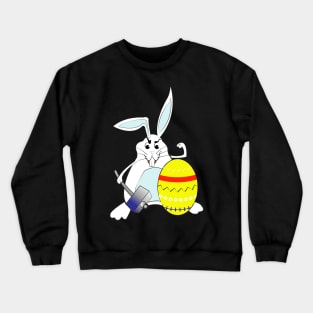 Easter Bunny Rabbit and Easter Eggs hunting Crewneck Sweatshirt
